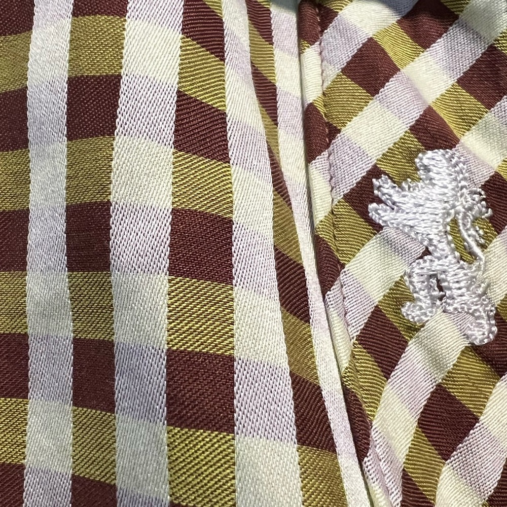 Bugatchi 🆕 Cotton Checkered button-down casual shirt size extra large - Picture 4 of 5
